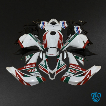 Honda CBR600RR (2009-2012) White, Black & Red - Custom ABS Fairing Kit