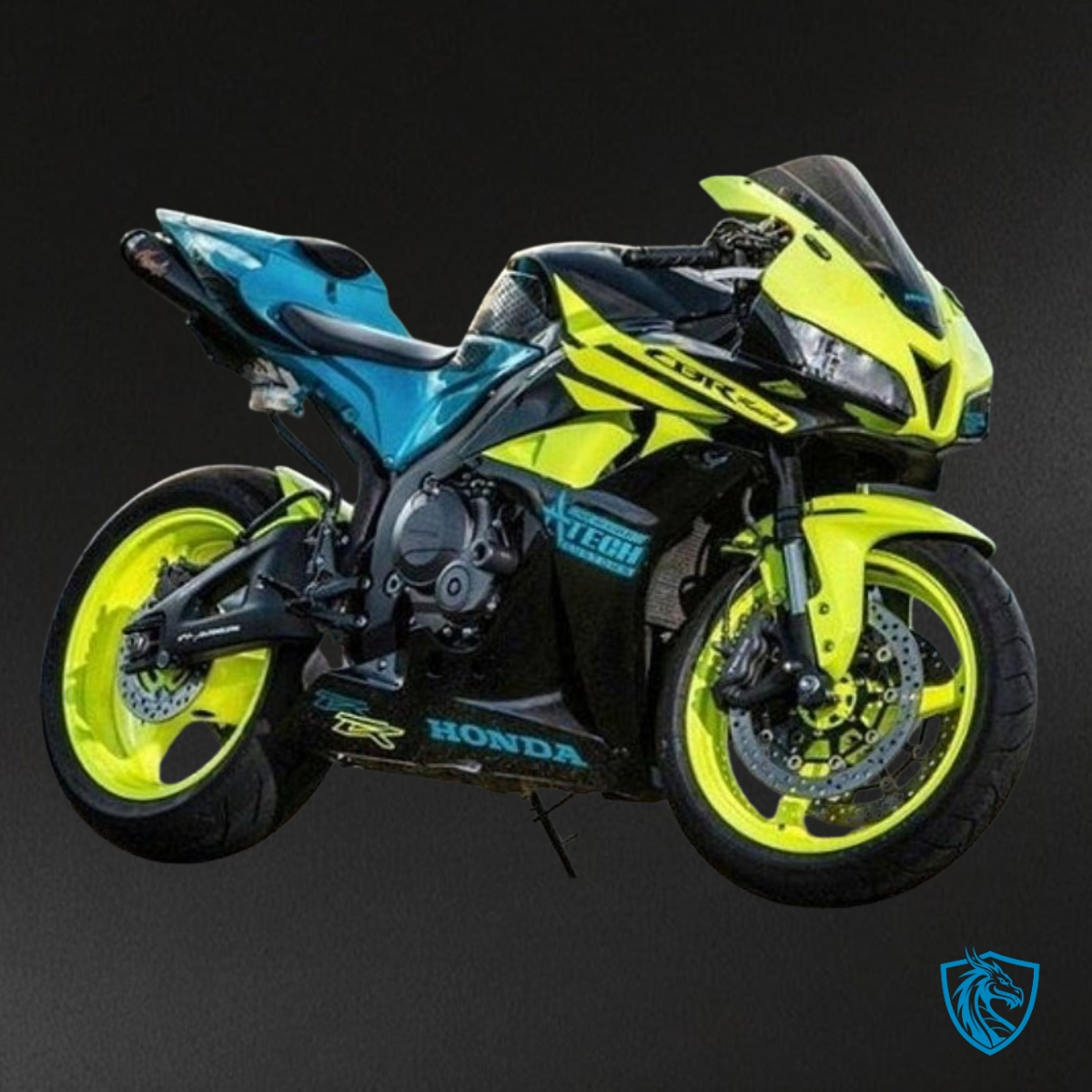 Honda CBR600RR (2005-2006) Black, Blue & Green Fairing Kit | ABS Bodywork