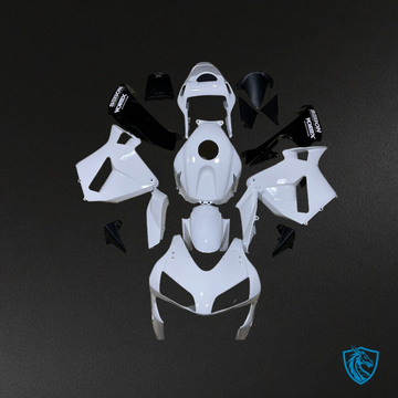 Honda CBR600RR (2003-2004) White & Black Plow - Custom ABS Fairing Kit