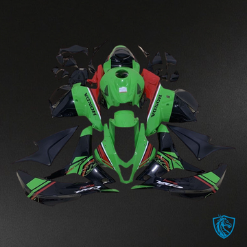 Honda CBR600RR (2009-2012) Glossy Green, Black & Red Fairing Kit - Aftermarket ABS Bodywork