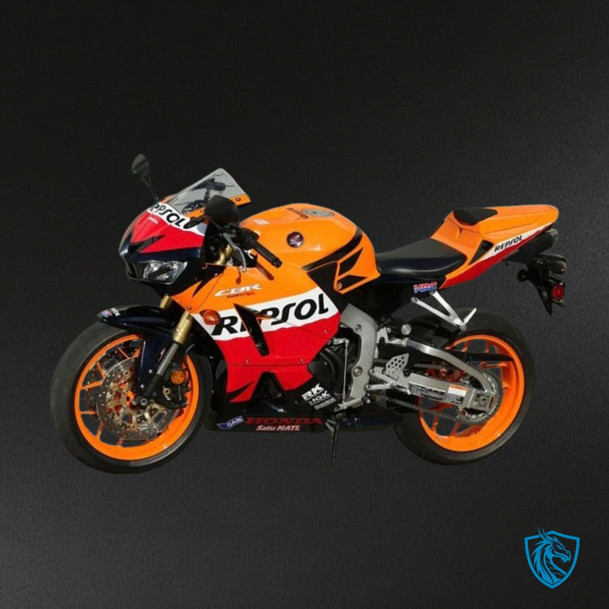 Honda CBR600RR (2013-2018) Glossy Orange & Black Repsol Fairing Kit - Aftermarket ABS Bodywork