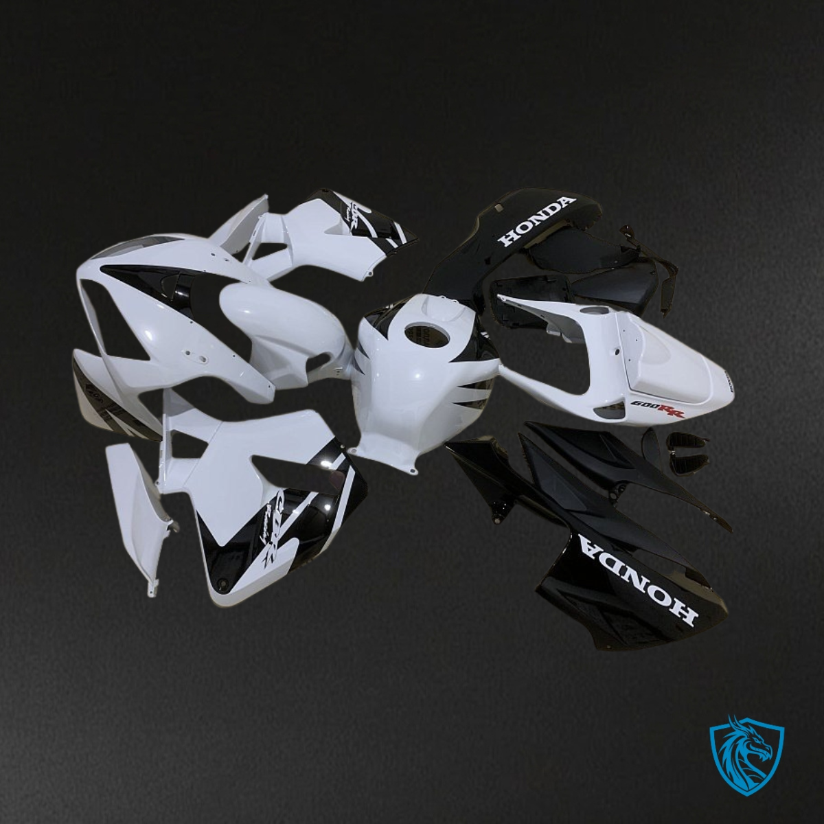 Honda CBR600RR (2005-2006) Black & White - Custom ABS Fairing Kit