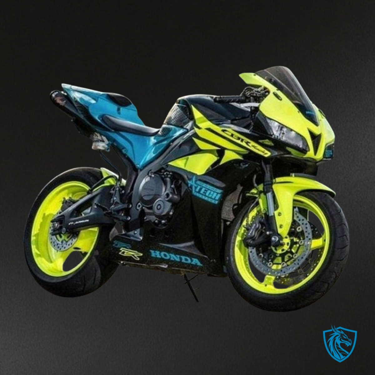 Honda CBR600RR (2005-2006) Blue, Black & Green Fairing Kit | ABS Bodywork