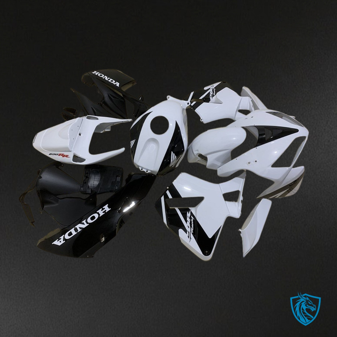 Honda CBR600RR (2005-2006) Black & White - Custom ABS Fairing Kit