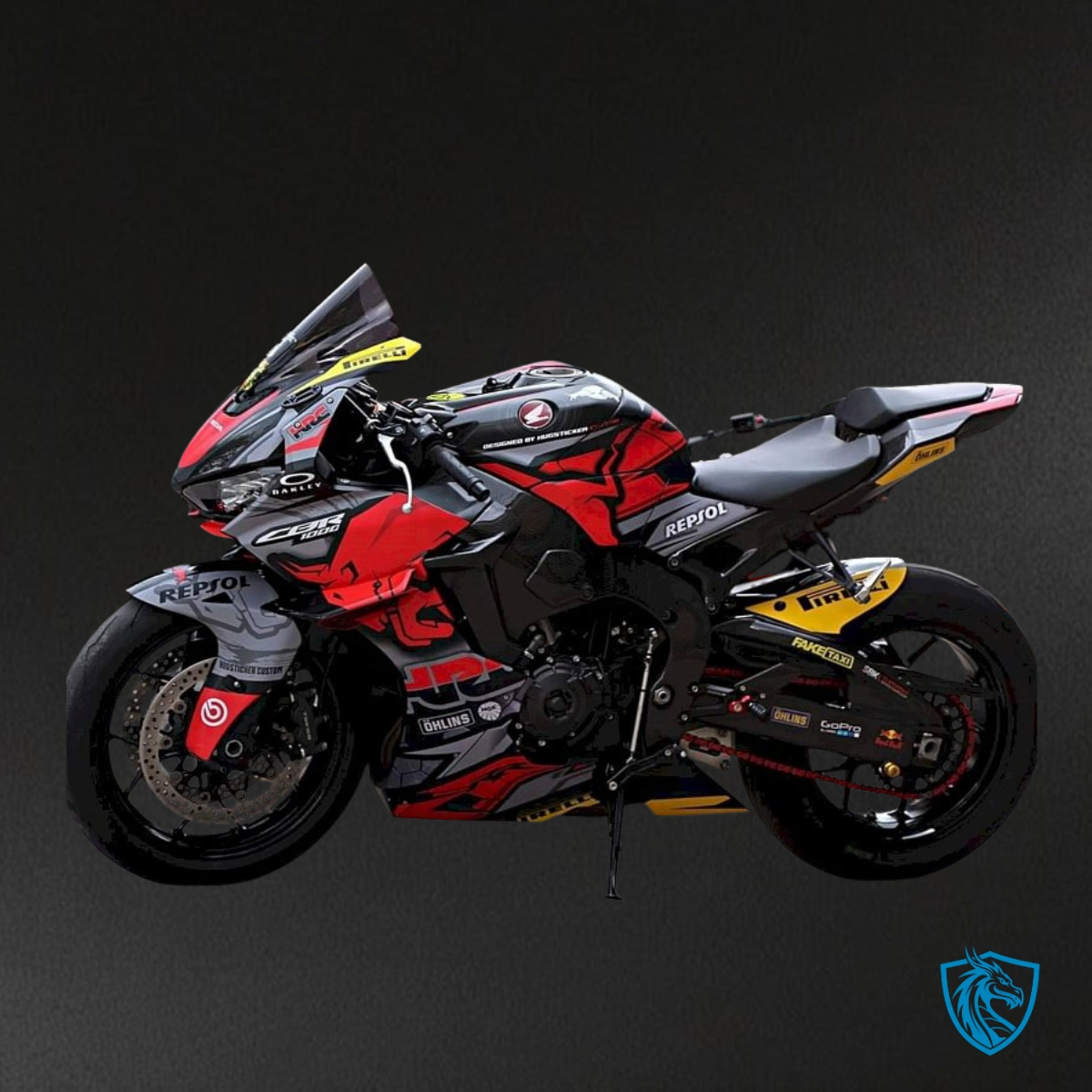 Honda CBR600RR (2003-2004) Red & Black Red Bull Fairing Kit | ABS Bodywork