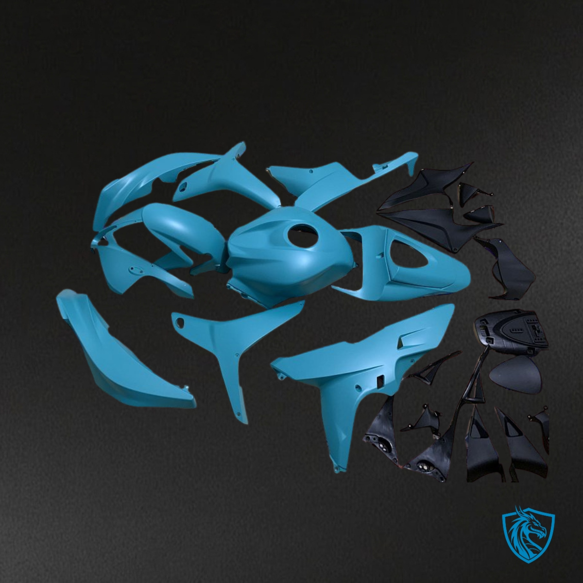 Honda CBR600RR (2007-2008) Blue Turquoise Fairing Kit - Aftermarket ABS Bodywork