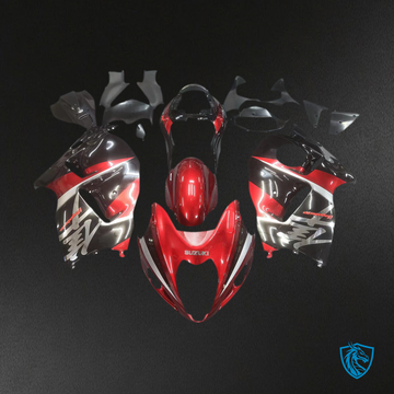 Suzuki GSXR1300 (1999-2007) Gloss Red & Black Generic Fairing Kit - Aftermarket ABS Bodywork