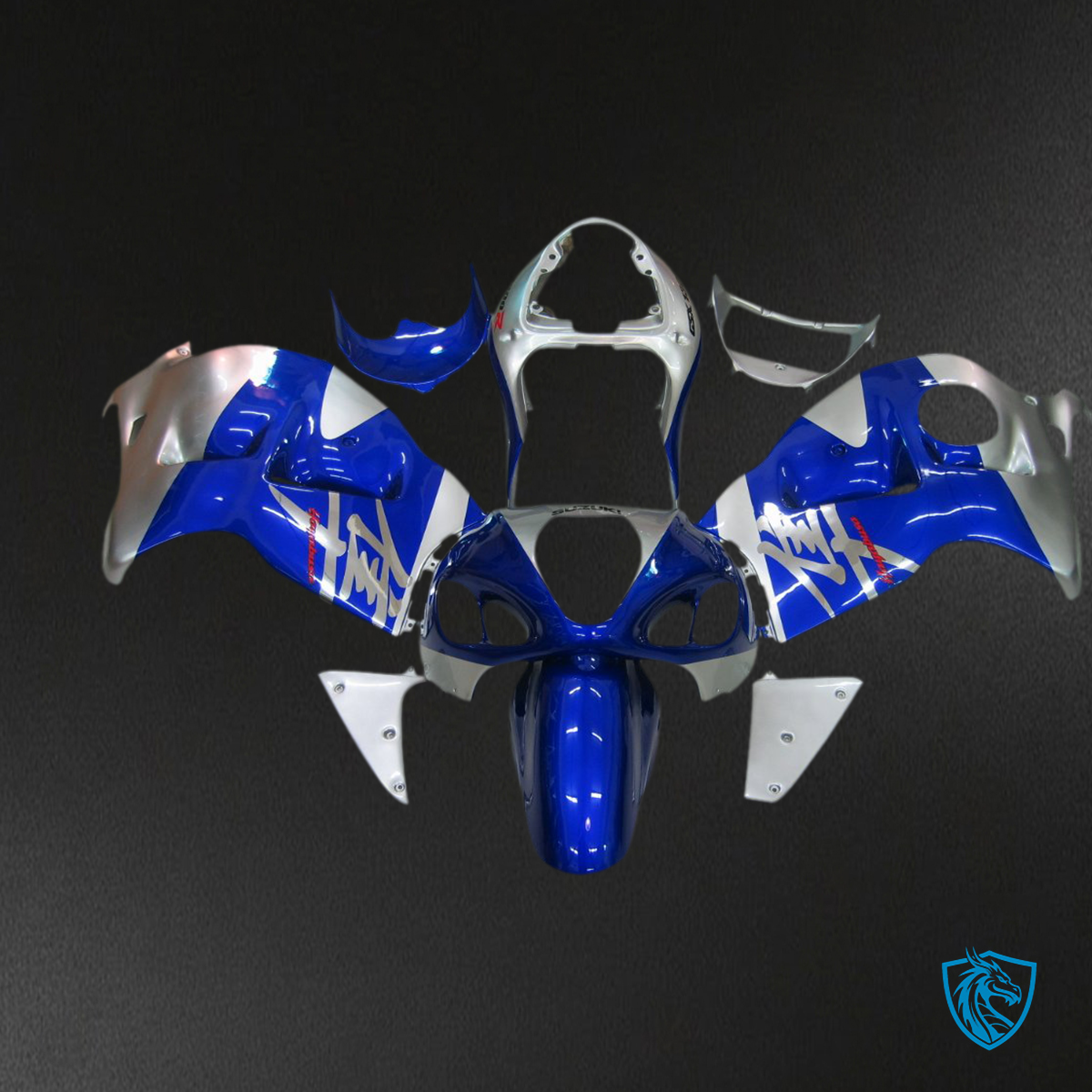 Suzuki GSXR1300 (1999-2007) Gloss Blue & Silver Generic Fairing Kit | ABS Bodywork