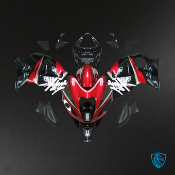 Suzuki GSXR1300 (1999-2007) Gloss Red, Black & White Injection Fairing Kit | ABS Bodywork