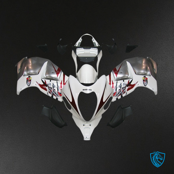 Suzuki GSXR1300 (1999-2007) White & Silver Generic - MERGEment Motorcycle Fairings Kit