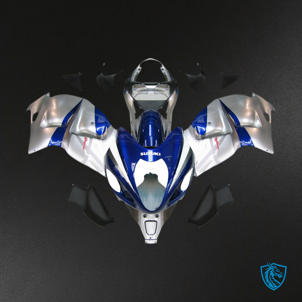 Suzuki GSXR1300 (1999-2007) Blue & Silver Injection - MERGEment Motorcycle Fairings Kit