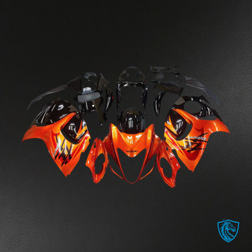 Suzuki GSXR1300 (2008-2020) Orange & Black Injection Fairing Kit - Aftermarket ABS Bodywork
