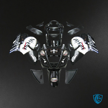 Suzuki GSXR1300 (2008-2020) Black & White Injection - Custom ABS Fairing Kit