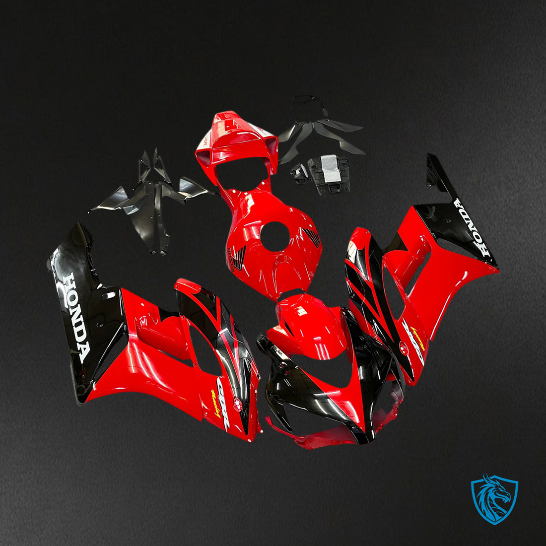 Honda 1000RR (2004-2005) Red & Black - Fairing Kit
