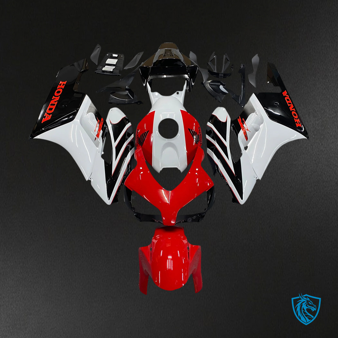 Honda 1000RR (2004-2005) White Red & Black - Fairing Kit