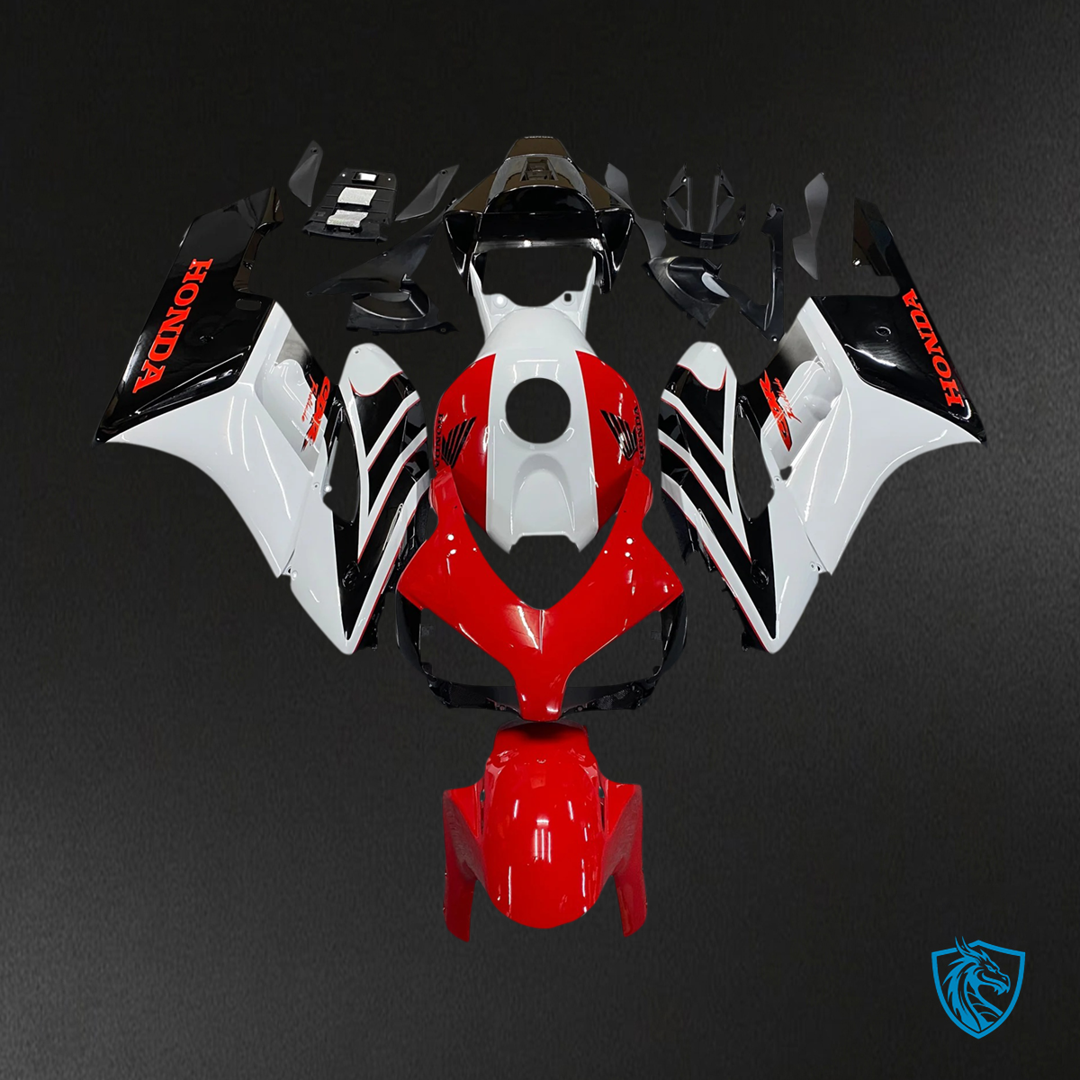 Honda 1000RR (2004-2005) White Red & Black - Fairing Kit