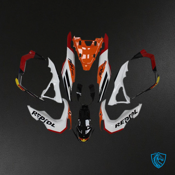 Honda ADV150 (2018-2021) Black White & Orange - Fairing Kit