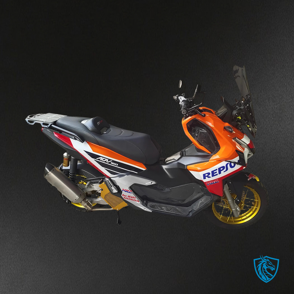 Honda ADV160 (2022-2024) Black White & Orange - Fairing Kit