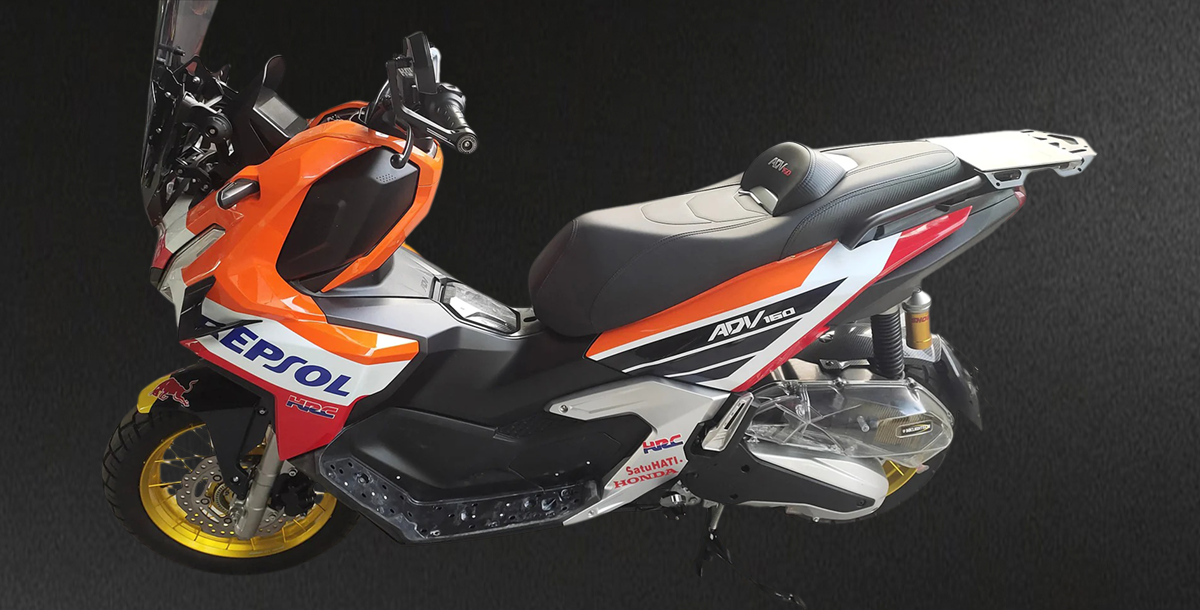 Honda ADV160 (2022-2024) Black White & Orange - Fairing Kit