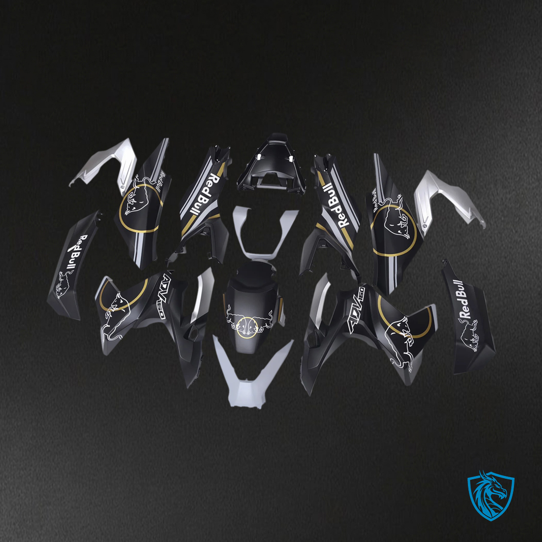Honda ADV160 (2022-2024) White & Black - Fairing Kit