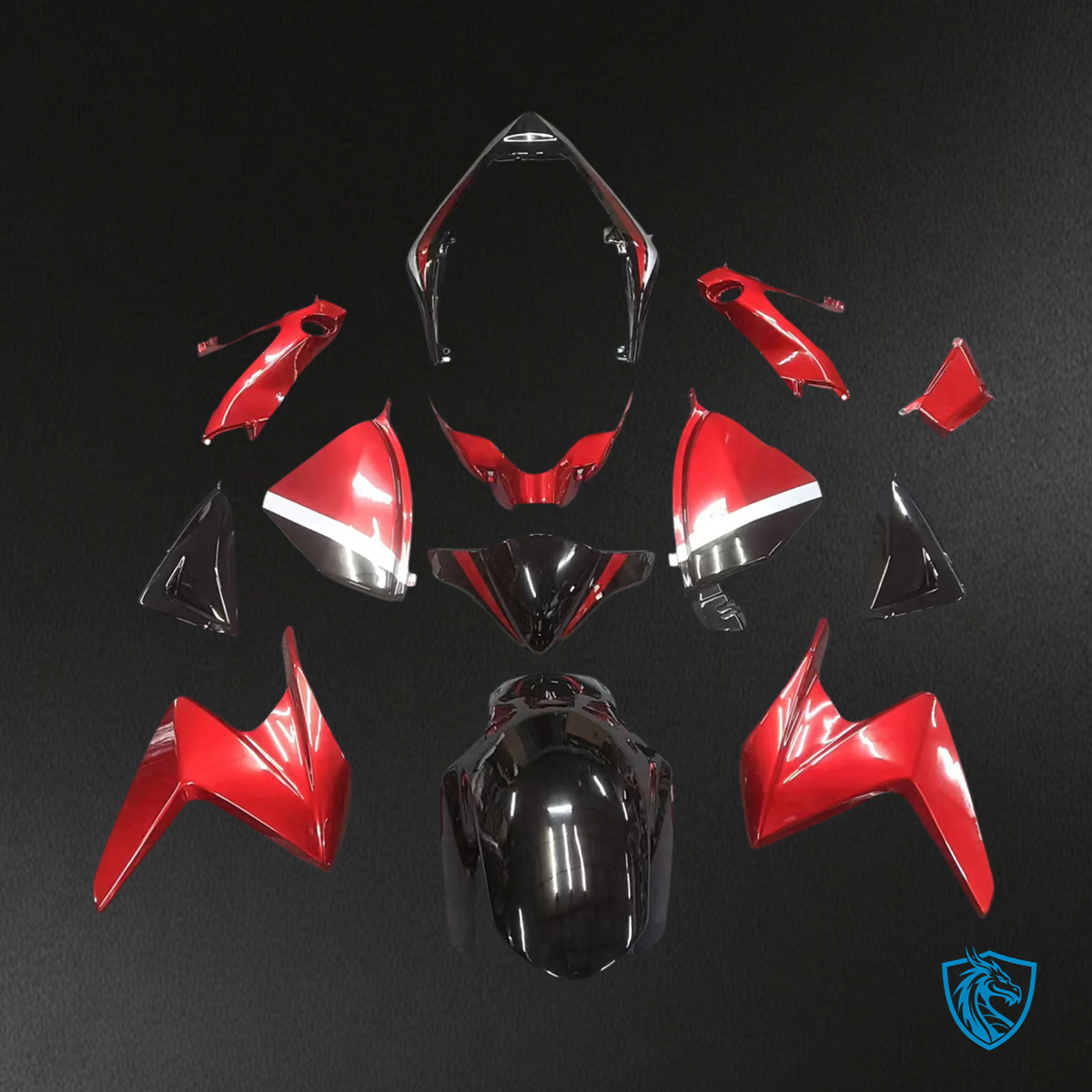Honda CB1000R (2008-2015) Red & Black - Fairing Kit