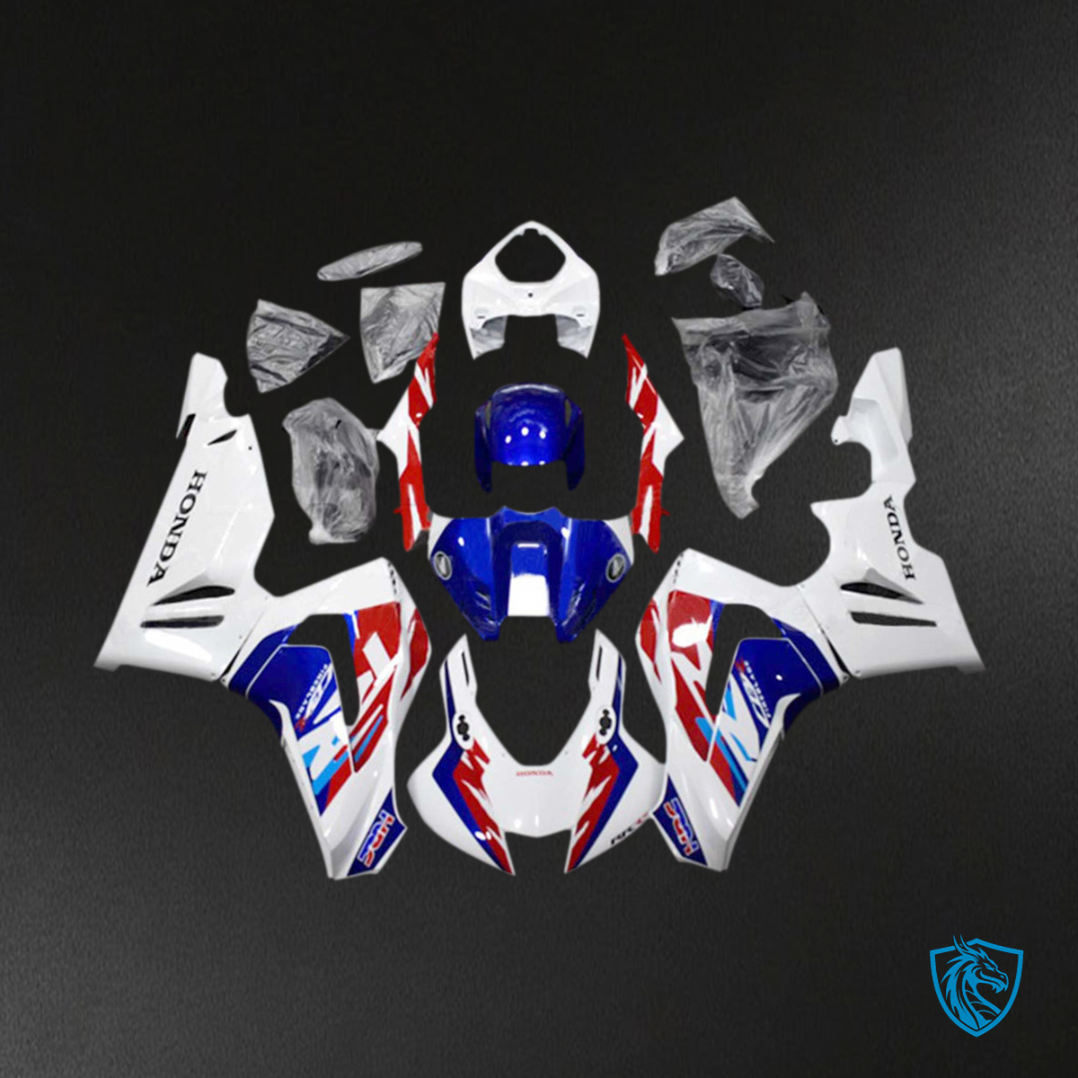 Honda CBR1000RR-R (2020-2023) White, Blue & Red Fairing Kit | ABS Bodywork