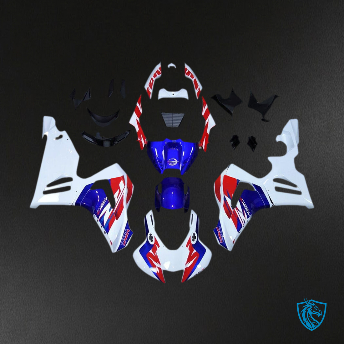 Honda CBR1000RR-R (2020-2023) White, Blue & Red Fairing Kit - Aftermarket ABS Bodywork