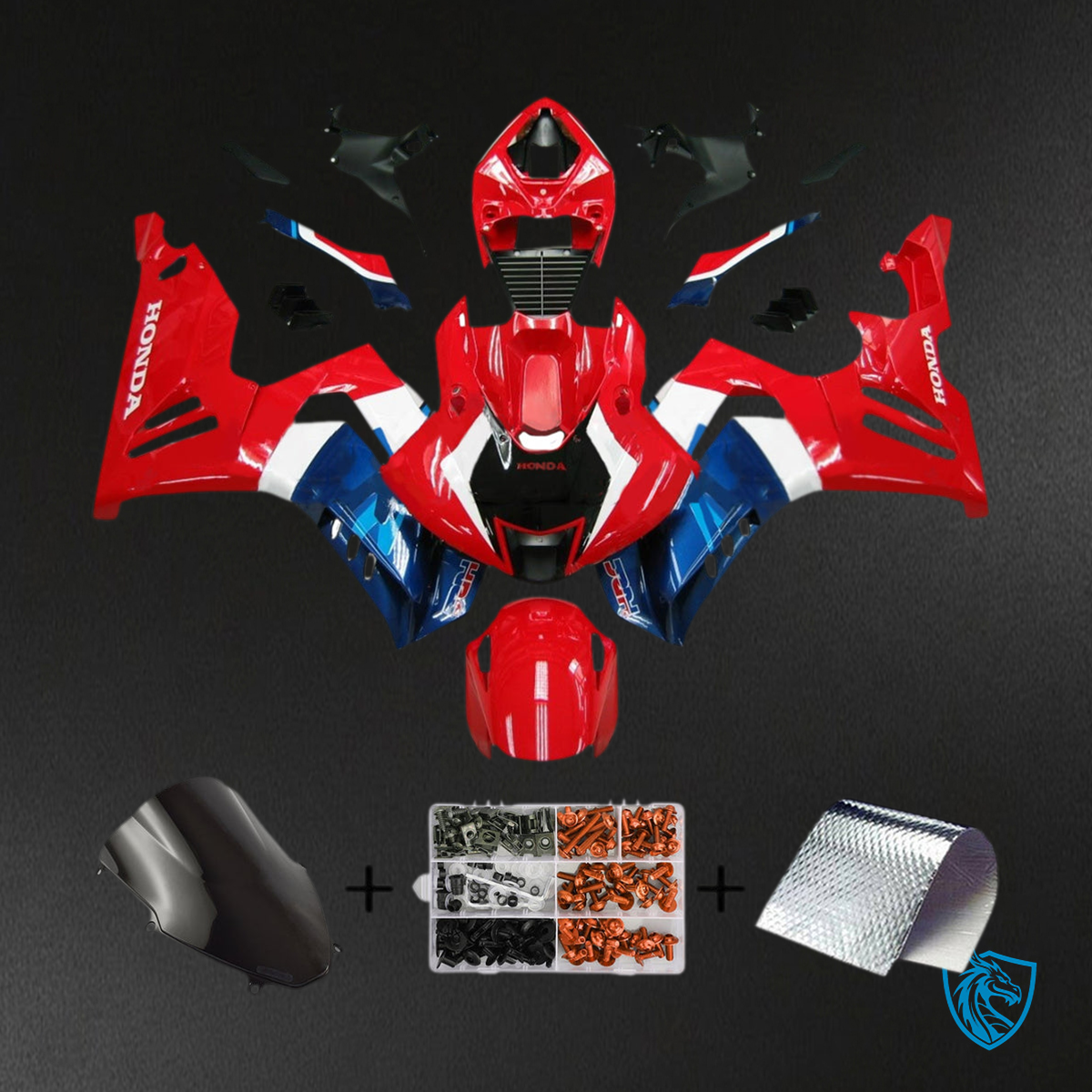 Honda CBR1000RR-R (2020-2023) Red & Blue - Custom ABS Fairing Kit