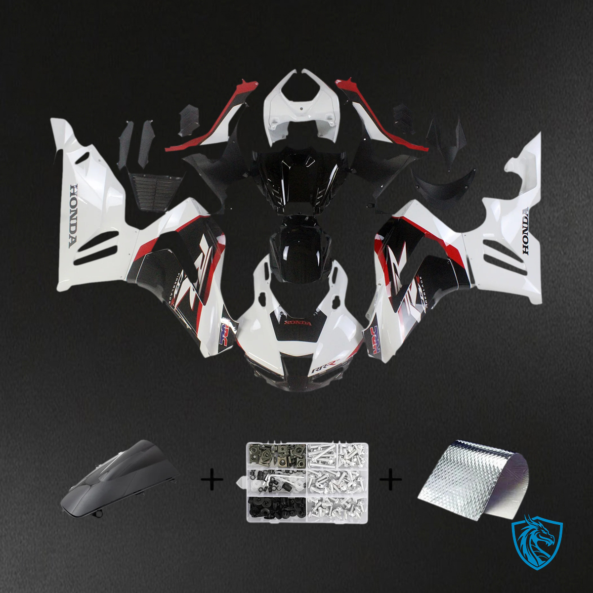 Honda CBR1000RR-R (2020-2023) White & Red - Fairing Kit