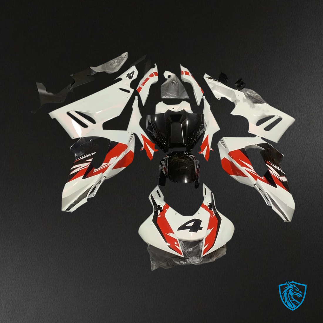Honda CBR1000RR-R (2020-2023) White & Red Style1 - Fairing Kit