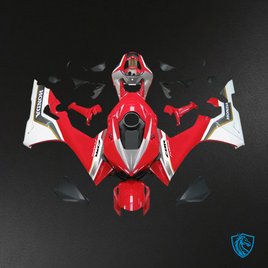 Honda CBR1000RR-R (2020-2023) Red & White - MERGEment Motorcycle Fairings Kit