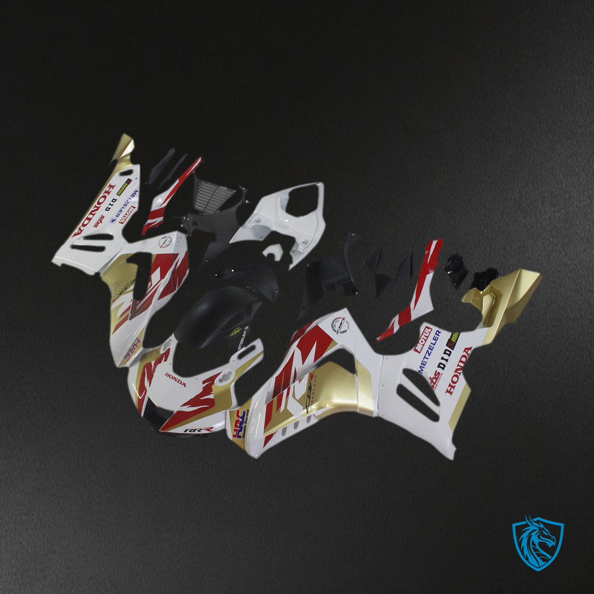 Honda CBR1000RR-R (2020-2023) White, Gold & Red fairing Kit | ABS Bodywork