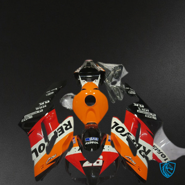 Honda CBR1000RR (2004-2005) Orange, Red & Black Fairings Kit - Aftermarket ABS Bodywork