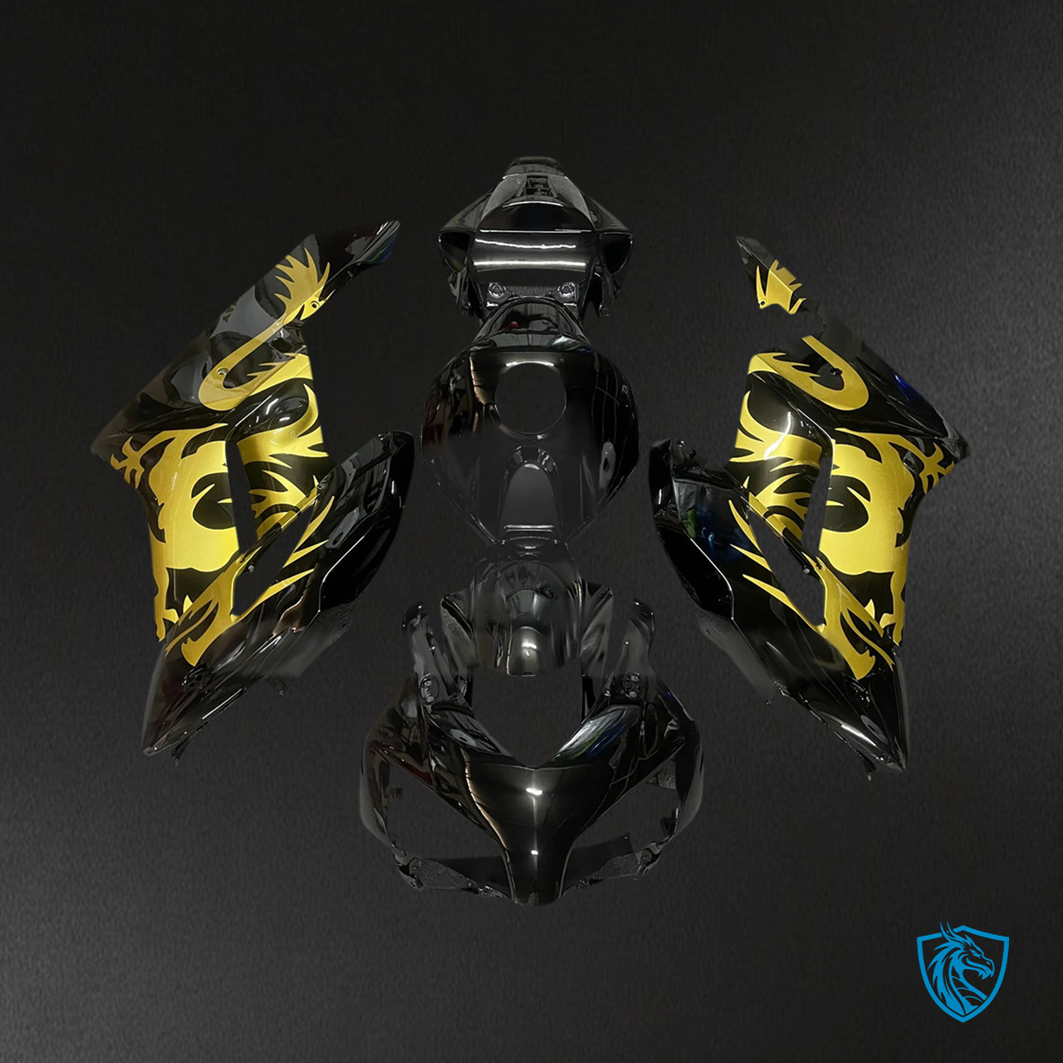 Honda CBR1000RR (2004-2005) Black & Gold - Fairing Kit