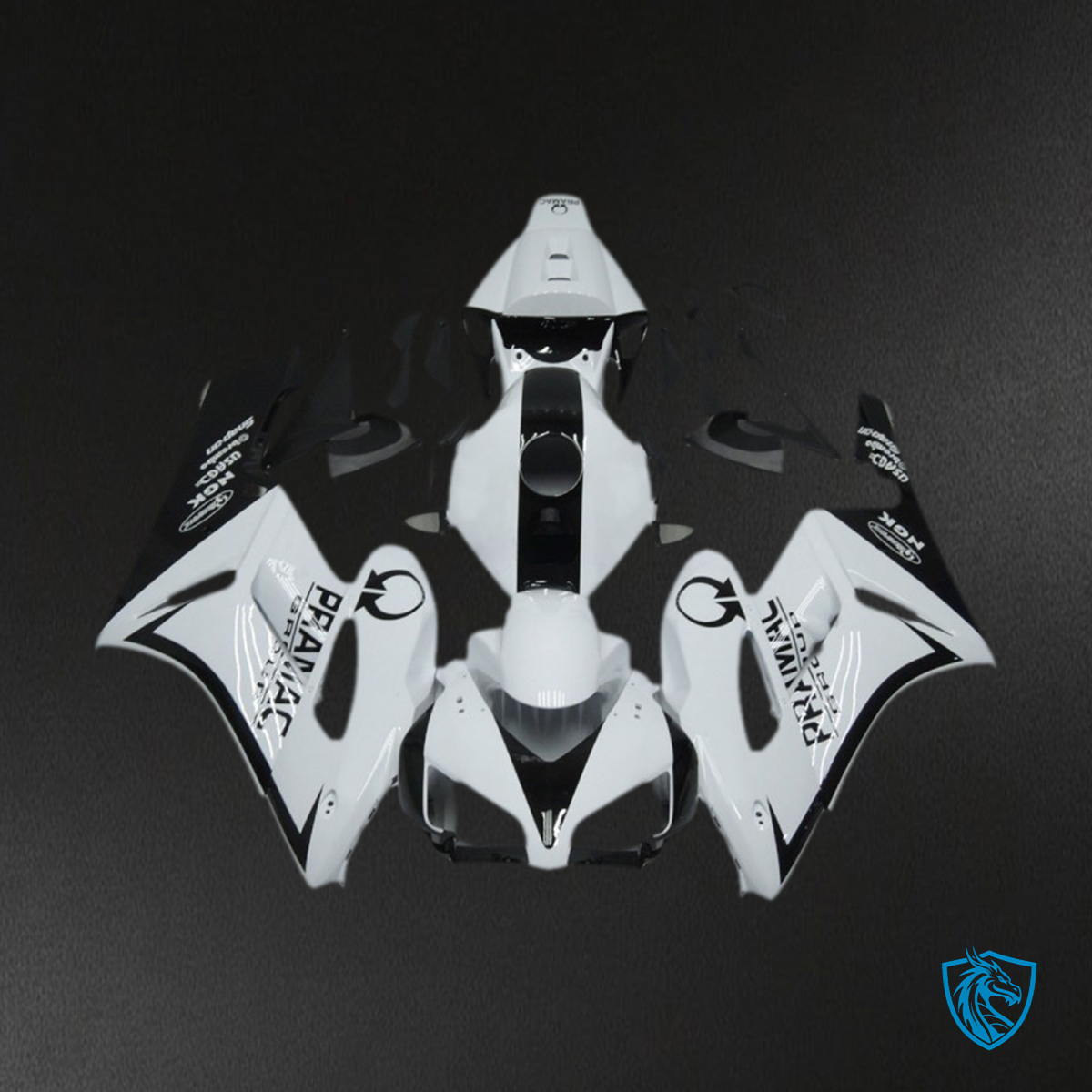 Honda CBR1000RR (2004-2005) Black & White Motorcycle - Custom ABS Fairing Kit