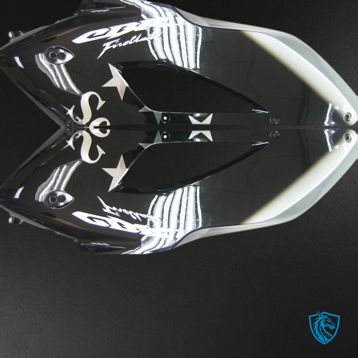 Honda CBR 1000 RR (2004-2005) Black & White Seven Stars Generic - Custom ABS Fairing Kit