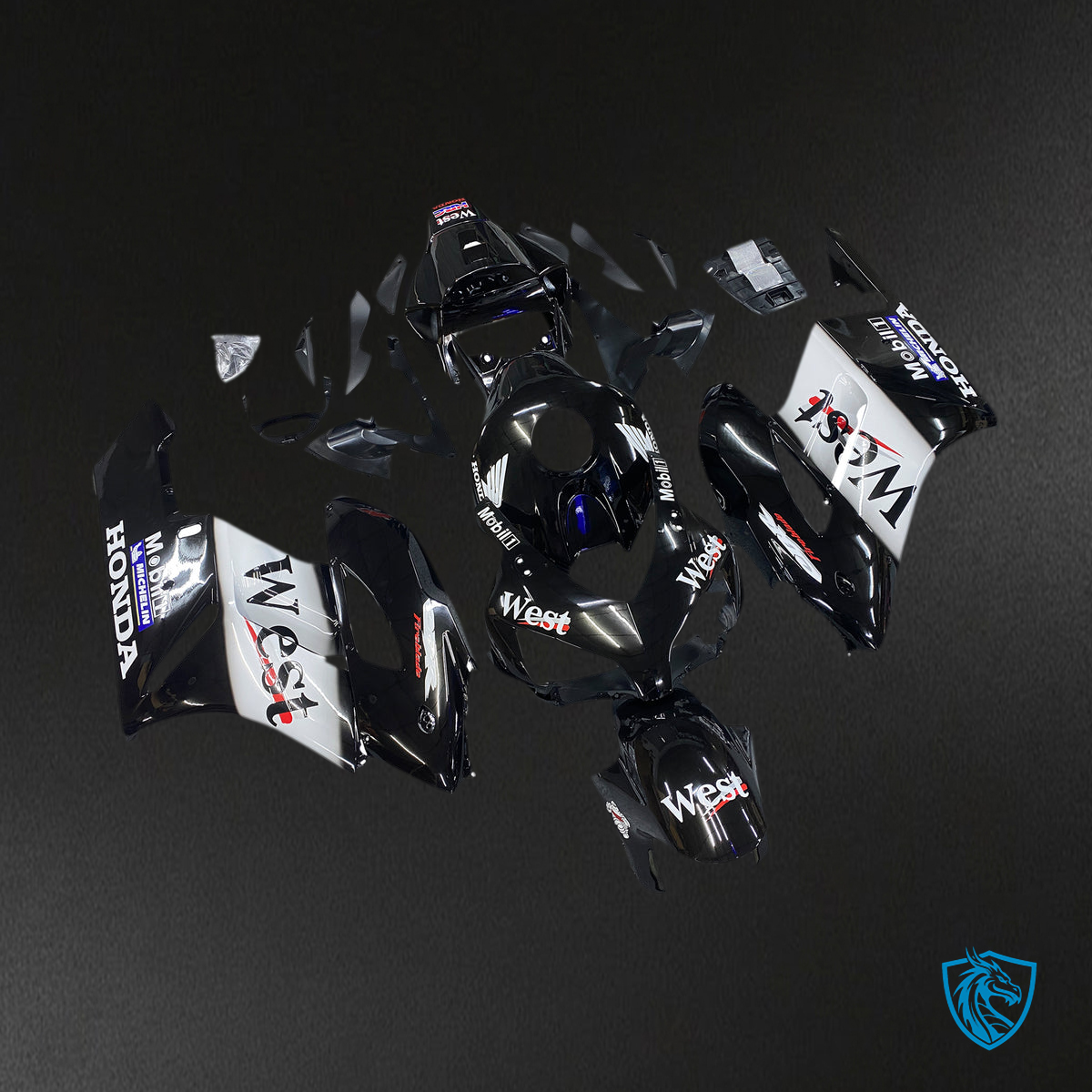Honda CBR1000RR (2004-2005) Black West Generic - MERGEment Motorcycle Fairings Kit