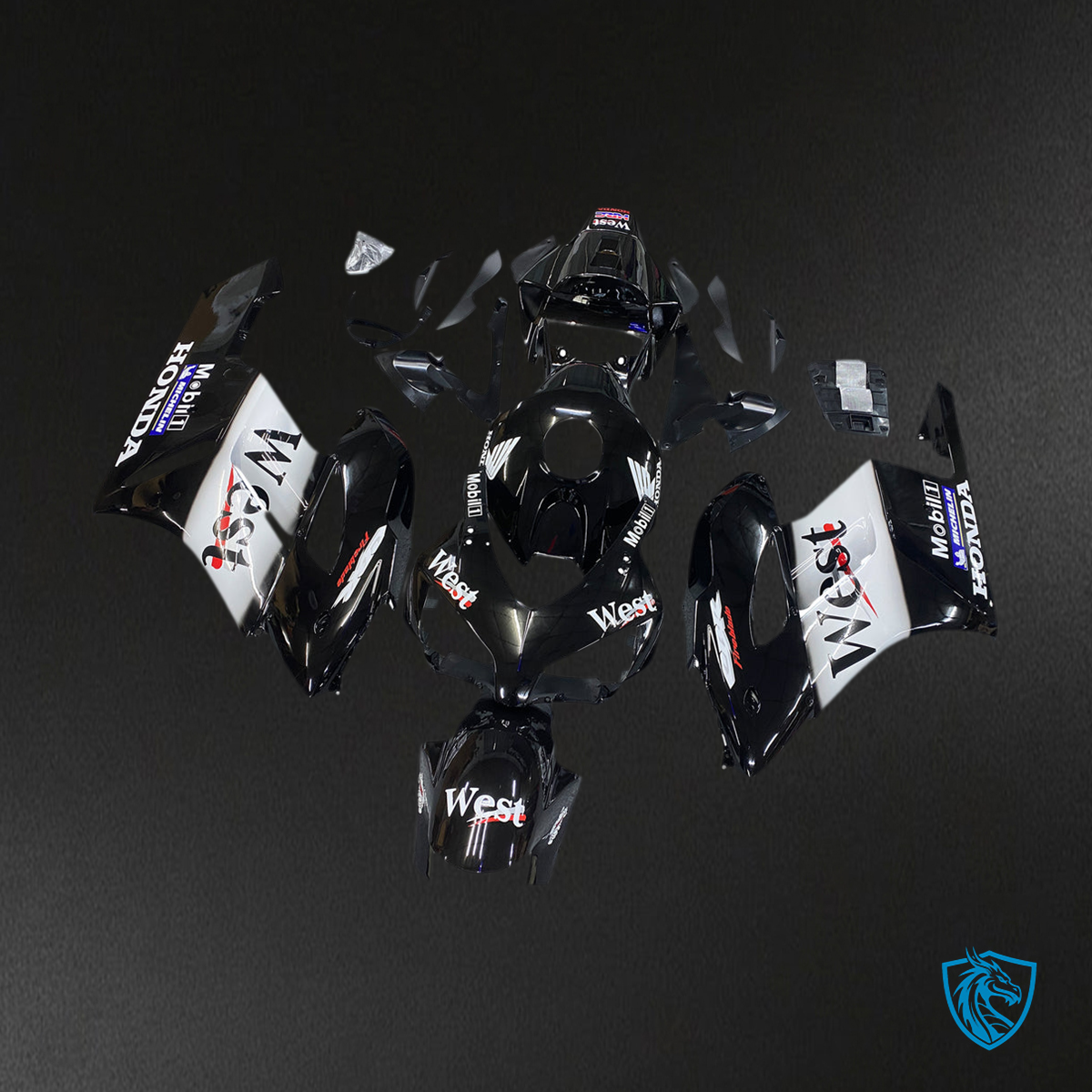 Honda CBR1000RR (2004-2005) Black West Generic - MERGEment Motorcycle Fairings Kit