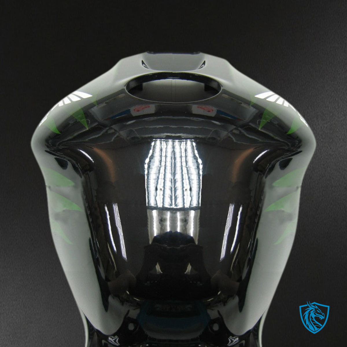 Honda CBR1000RR (2004-2005) Black & Green Flame Generic - Custom ABS Fairing Kit