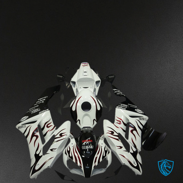 Honda CBR1000RR (2004-2005) Black & White Flame Motorcycle - Custom ABS Fairing Kit