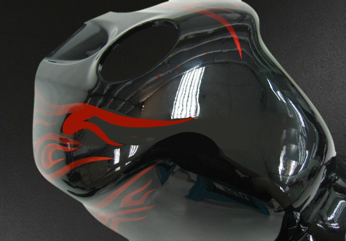 Honda CBR1000RR (2004-2005) Black & Red Flame Shark Generic - MERGEment Motorcycle Fairings Kit