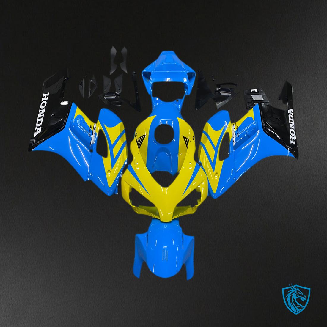 Honda CBR1000RR (2004-2005) Blue & Yellow Generic - Custom ABS Fairing Kit