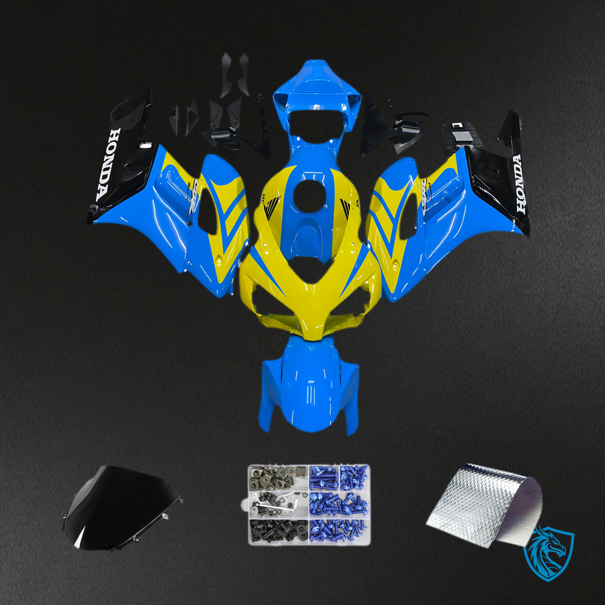 Honda CBR1000RR (2004-2005) Blue & Yellow Generic - Custom ABS Fairing Kit