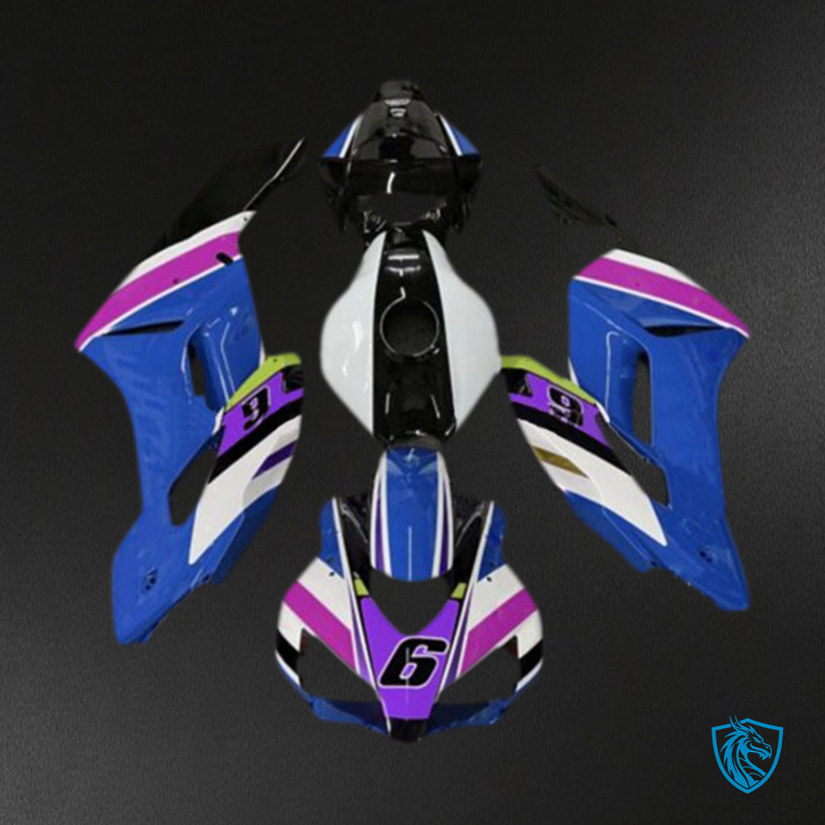 Honda CBR1000RR (2004-2005) Blue & Black Motorcycle Fairings Kit | ABS Bodywork