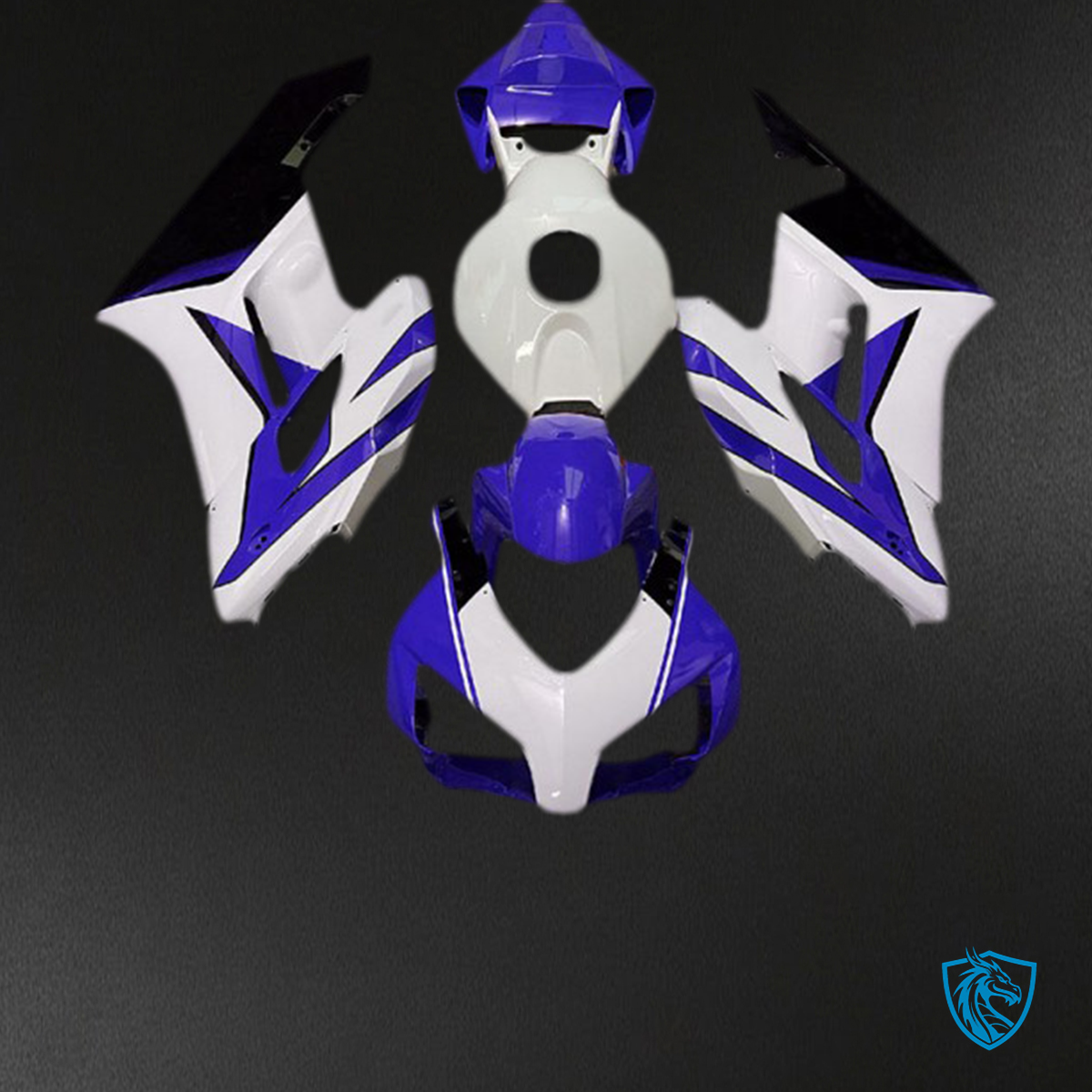 Honda CBR1000RR (2004-2005) Deep Blue, White & Black Gloss Fairings Kit | ABS Bodywork