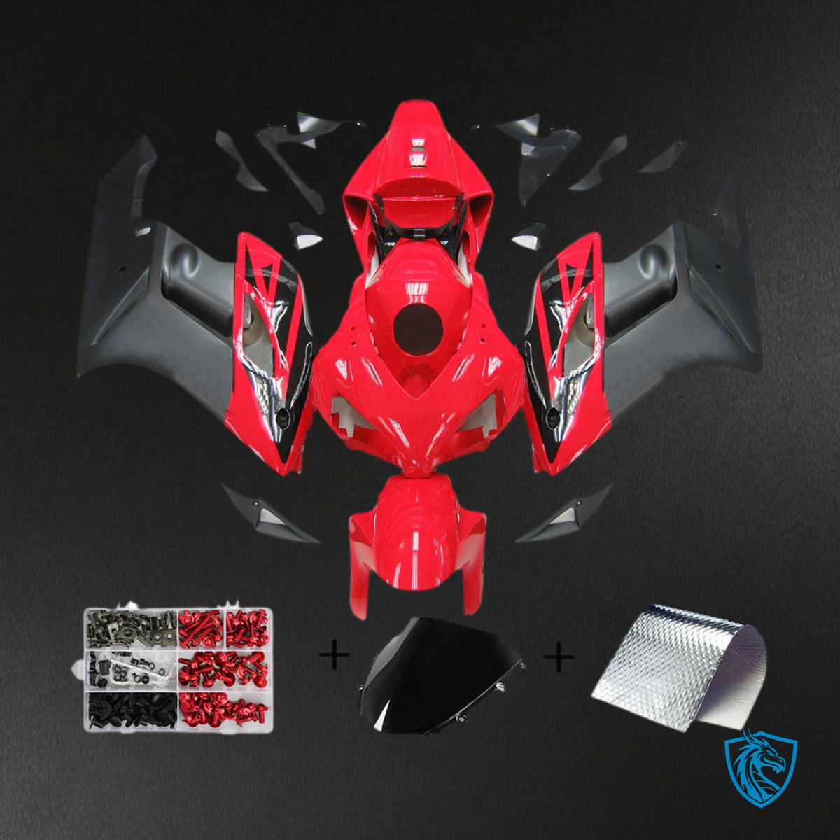 Honda CBR1000RR (2012-2016) Red & Black injection molded generic Fairing Kit | ABS Bodywork