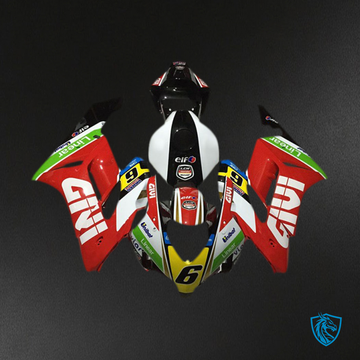 Honda CBR1000RR (2004-2005) Red, White & Black Givi Six - Replacement Motorcycle Fairings Kit