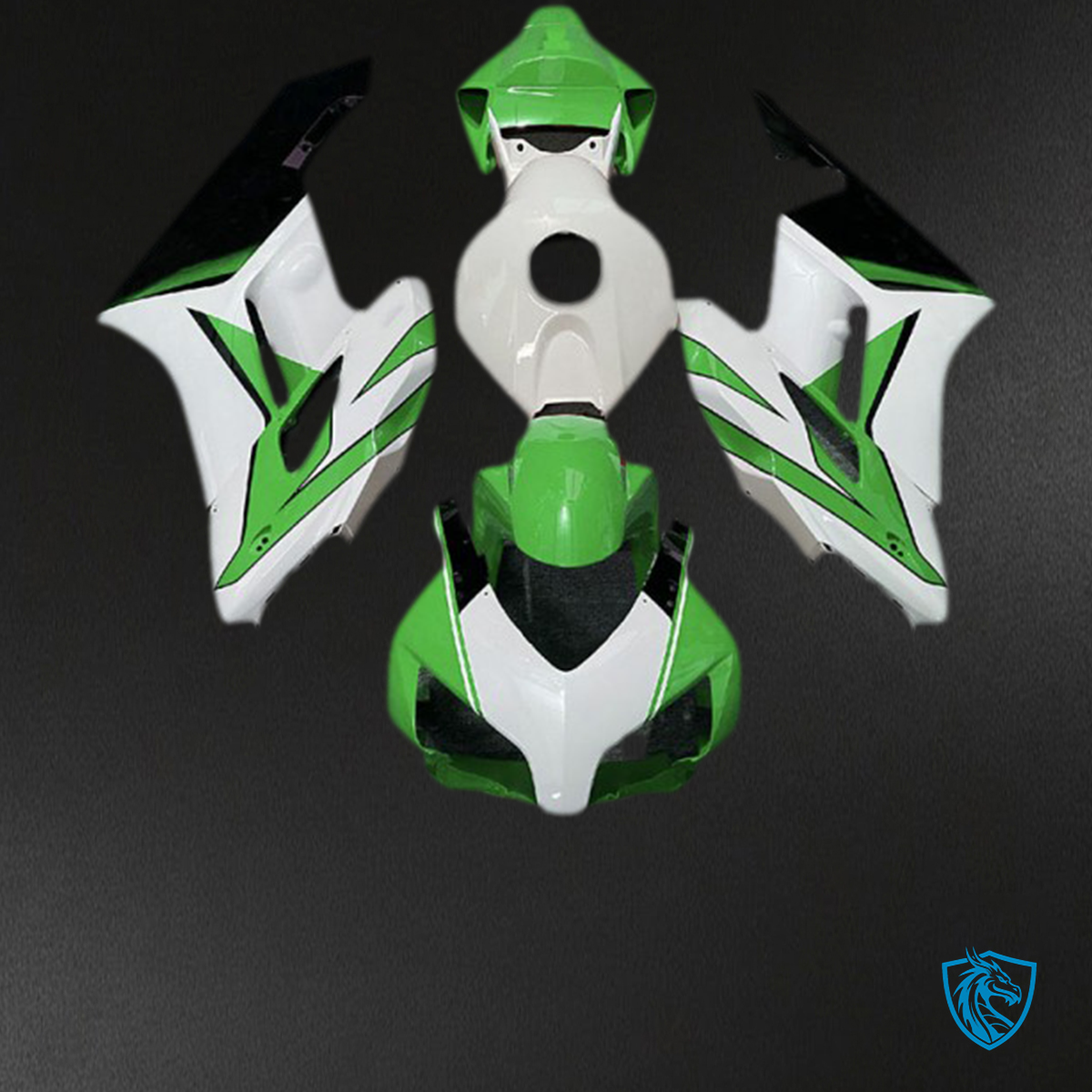 Honda CBR1000RR (2004-2005) Green, White & Black Gloss Fairings Kit | ABS Bodywork