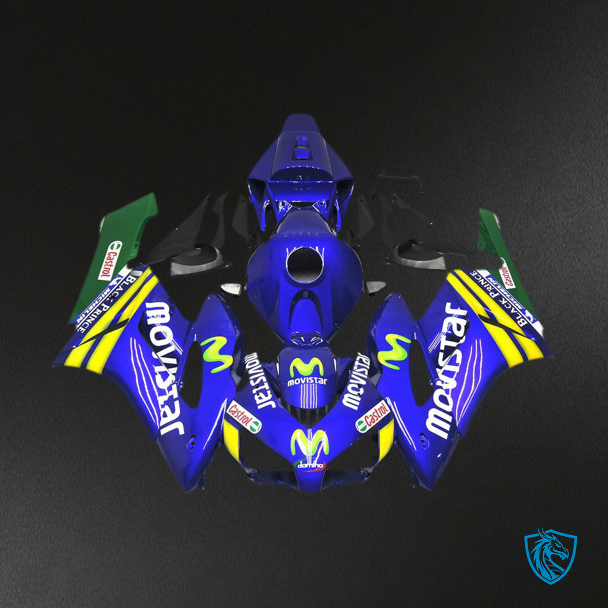 Honda CBR1000RR (2004-2005) Blue Movi Star Fairings Kit - Aftermarket ABS Bodywork