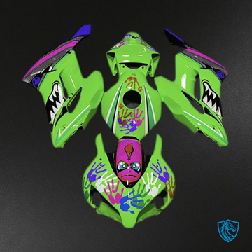 Honda CBR1000RR (2004-2005) Green & Purple Shark - MERGEment Motorcycle Fairings Kit